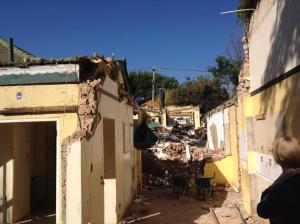 Looking back towards the street