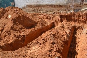 Foundation trenches .