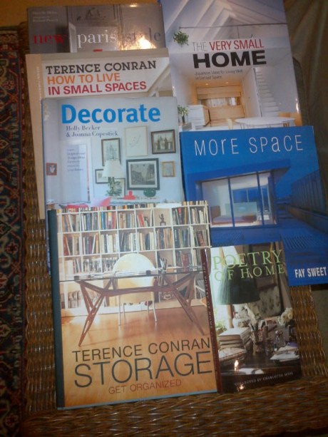 A tiny selection of books available in the RIBA (Royal Institute of British Architects) bookshop at the Chelsea Design Centre and part of my growing personal collection.