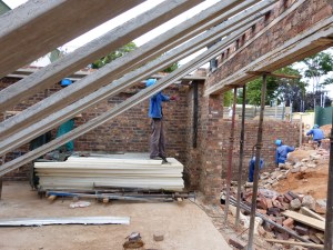 Concrete lintels for the first floor have arrived.