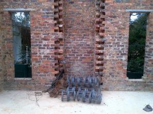 Fireplace in the making.