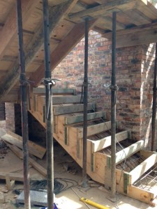 Better view of stair structure taken from inside.