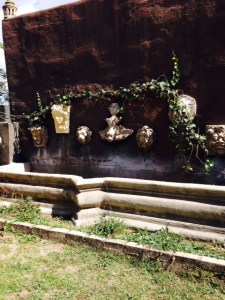 A selection of lion - and other - fountain heads.
