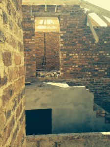 Looking through the door into the guest suite.