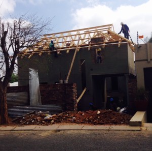 Finishing off the cottage trusses.