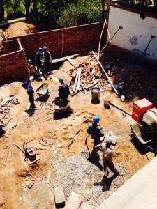 Bird's Eye View from upstairs balcony.