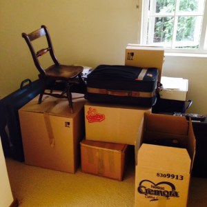 Too much stuff. But the little chair, made for an ancestor in Oxford 150 years ago, has to come along.