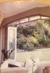 Example of completed stacking patio doors.