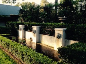 Water feature in the garden not unlike the one I am planning.