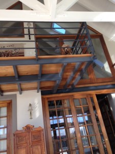 Daisy exploring the 4th floor of our current 'guesthouse'.