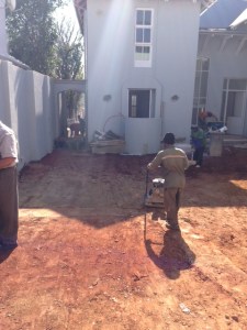 Looking down towards the path that leads to the park.