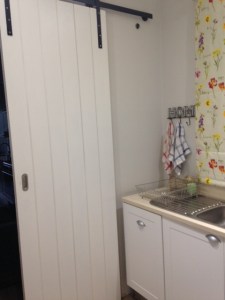 Barn sliding door scullery