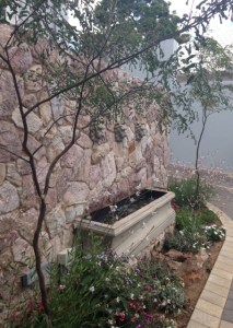 Our driveway water feature.